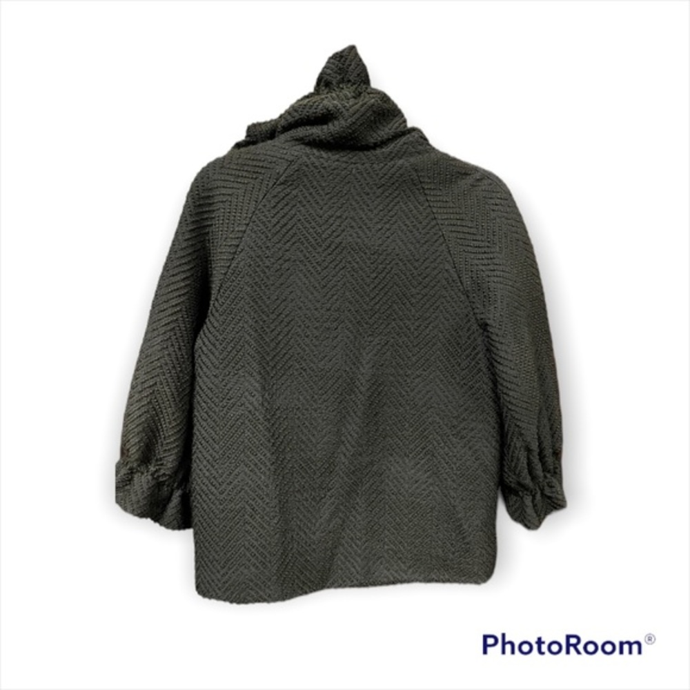 Charles Chang-Lima Wool Stitched Textured Ruffle … - image 4